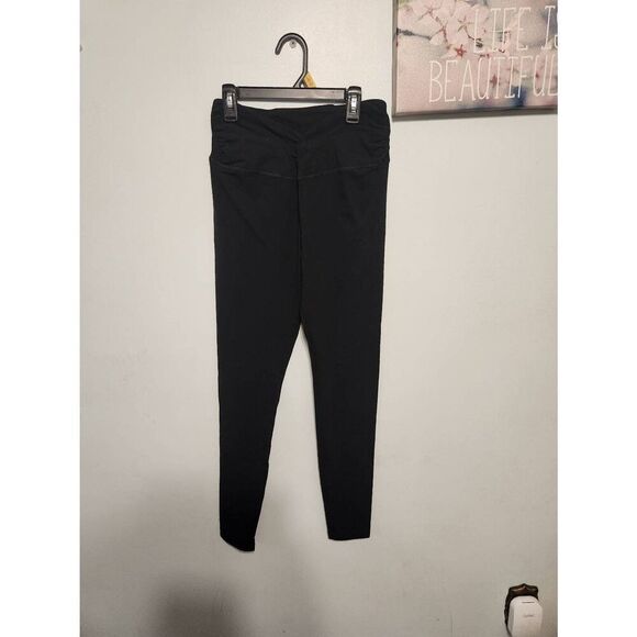 Victoria's Secret PINK size M Twist Waist Black Leggings - Picture 1 of 3